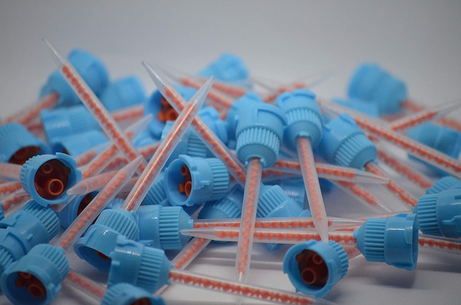 50 pcs Orange Mixing Tips Crown & Bridge Dental HP 10:1 Ratio