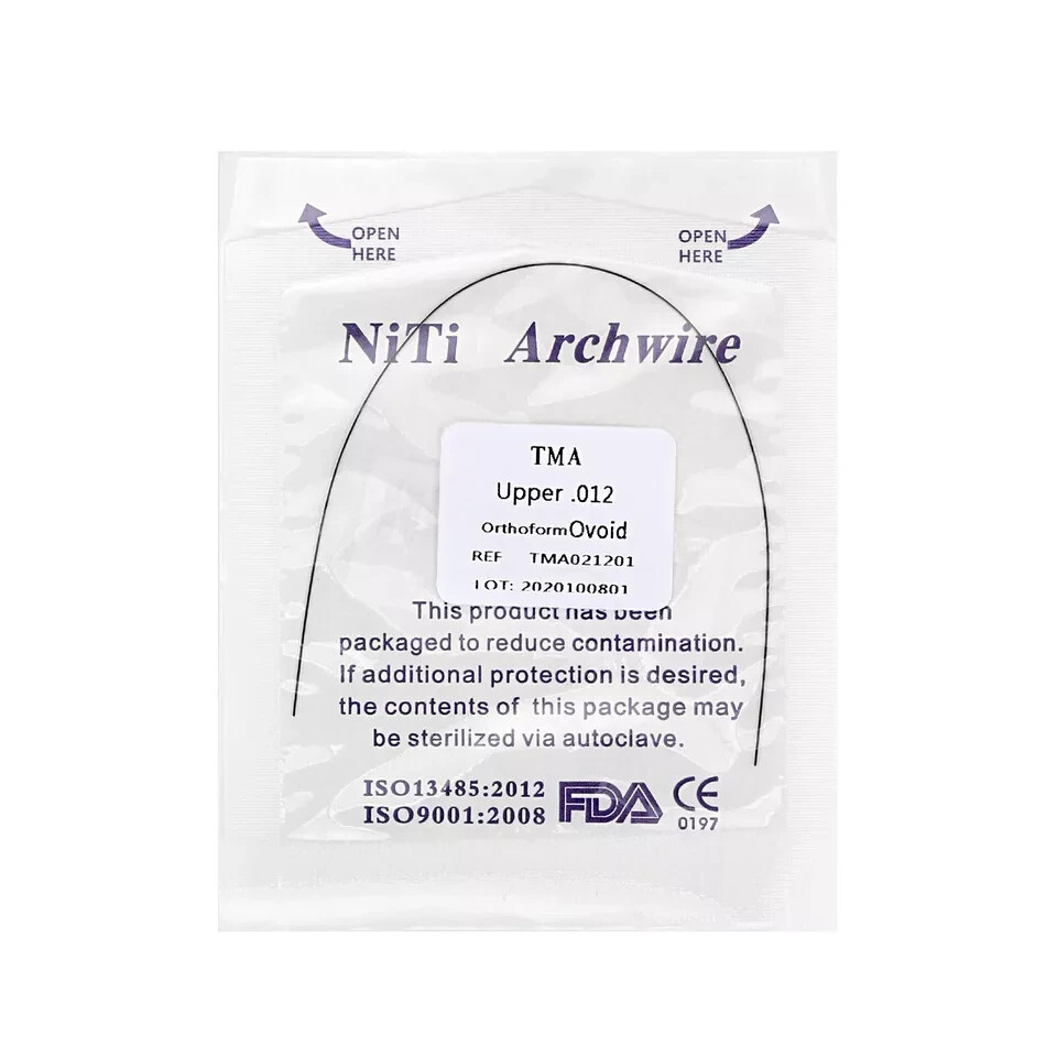 10 Packs Dental Orthodontic TMA Arch Wire Round Ovoid Round Upper/Lower 012-020