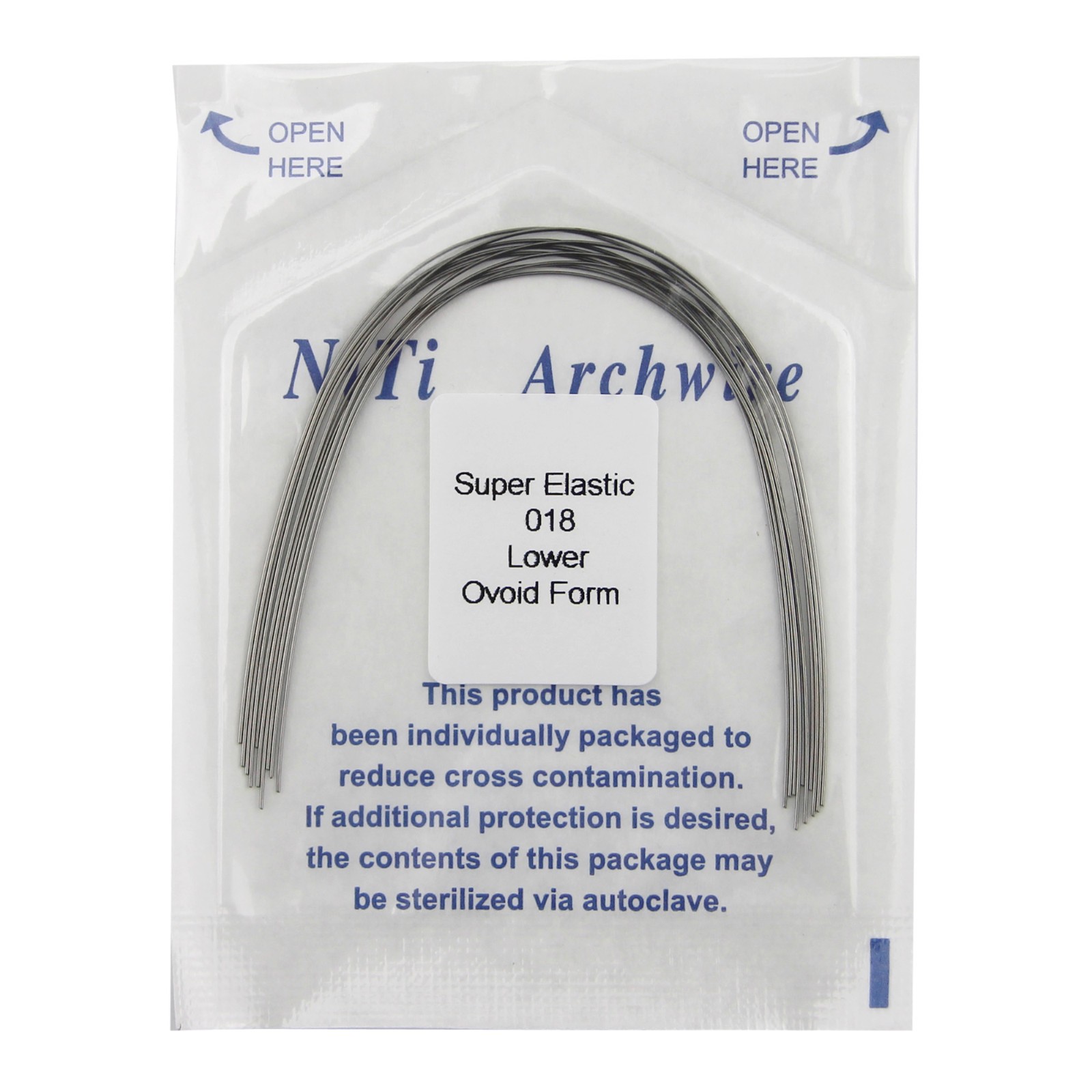 100PCS Dental Orthodontic Arch Wire Niti Round Ovoid Upper Lower 012 014 016 018