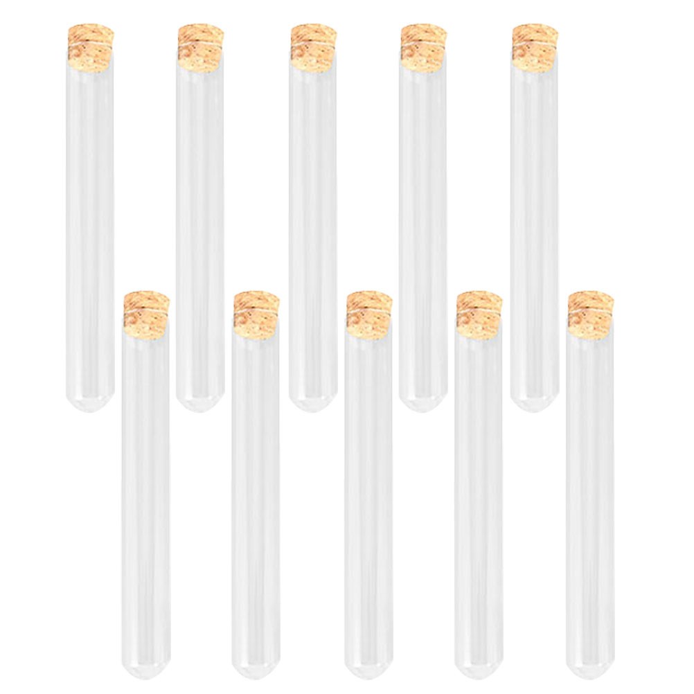 10-100x 15*150mm Glass Test Tubes With Cork Stopper Candy Party Wedding Storage
