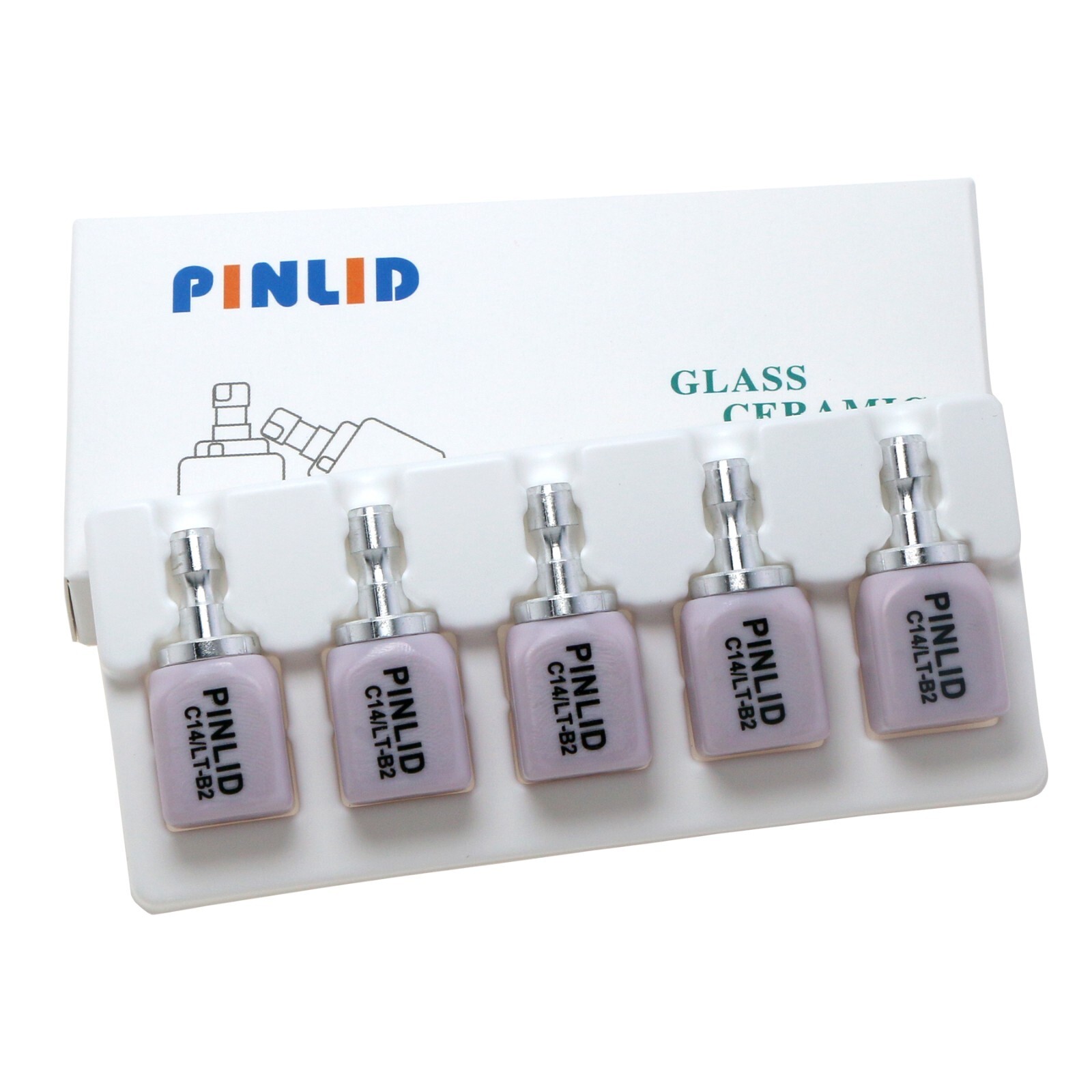 US 5Pcs/Box Dental C14 Glass Ceramic Lithium Dislicate Blocks Cerec CAD CAM Emax