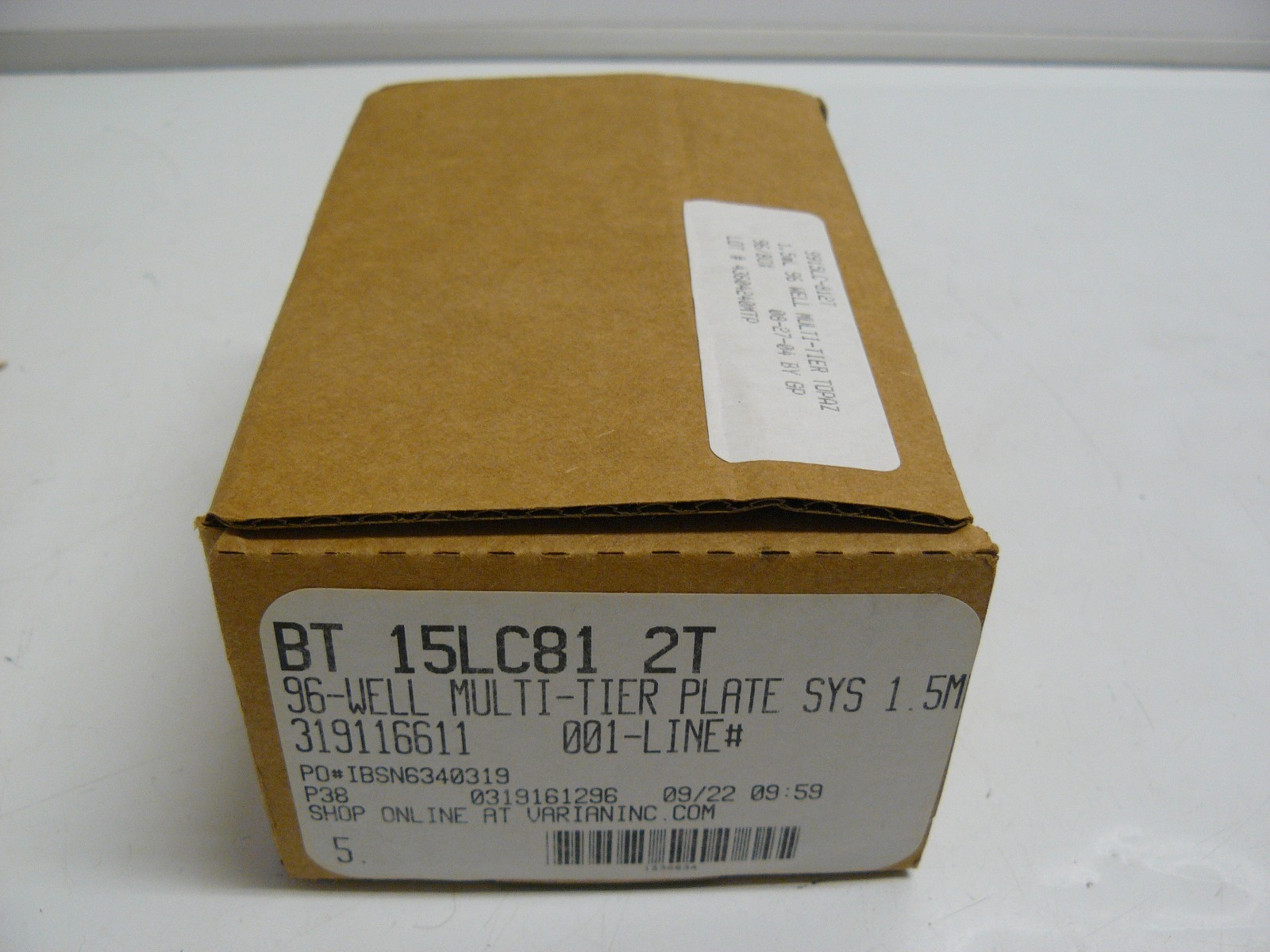 VARIAN BT 15LC81 2T, 96-WELL MULTI-TIER PLATE SYS 1.5M, 319116611 NEW