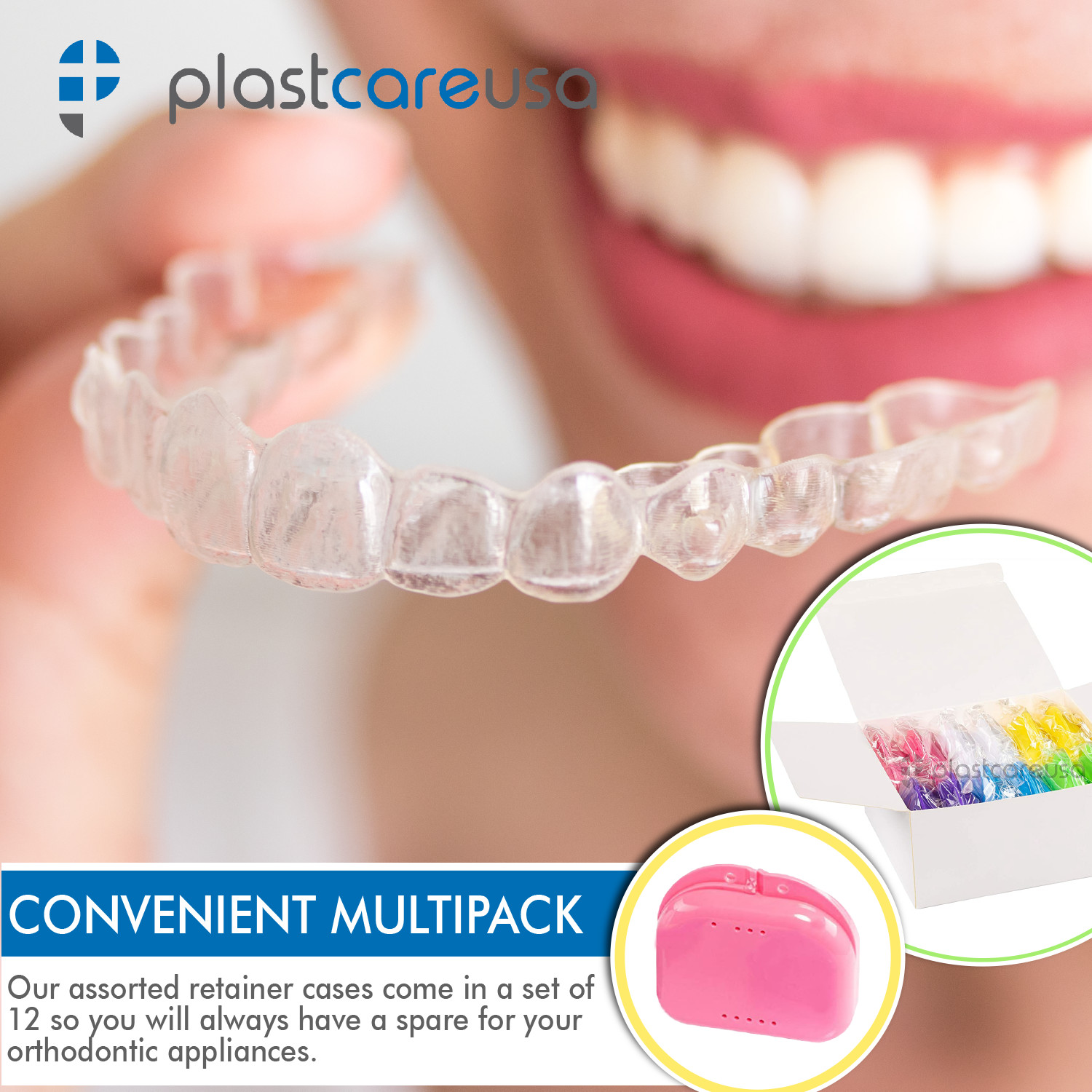 24 Sealed Assorted Dental Retainer Boxes Denture Case, Mouthguard Containers Box