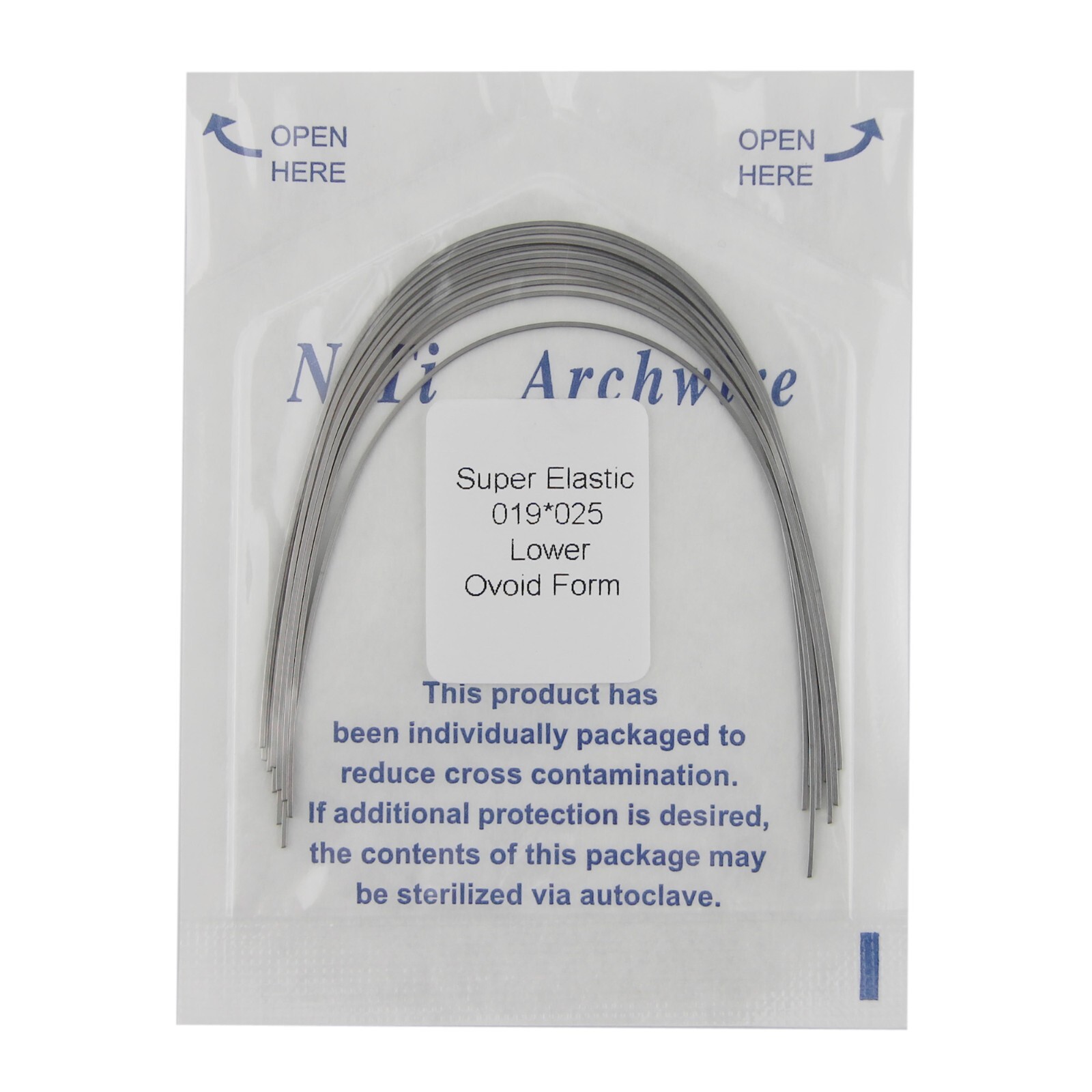 US 100PCS Orthodontic Niti Arch Wire Super Elactic Ovoid Form Round Rectangular