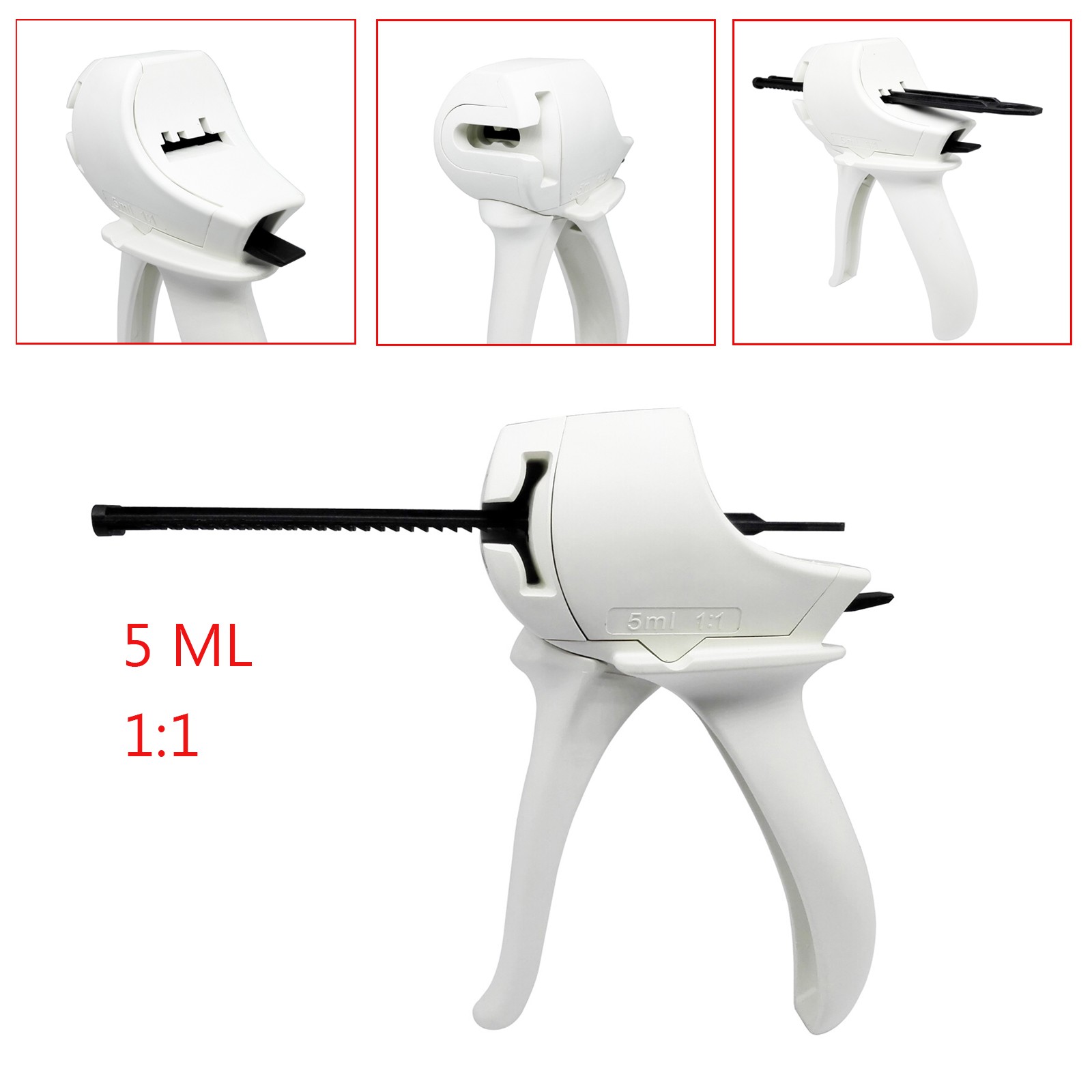 Dental Activa-Spenser Type Dispenser Gun For Automix Syringes Cement Gun 5ml 1:1