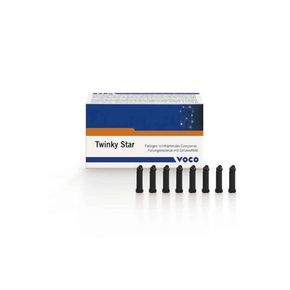 Voco Twinky Star Light Cure Coloured Compomer with Glitter Effect 25 Capsules