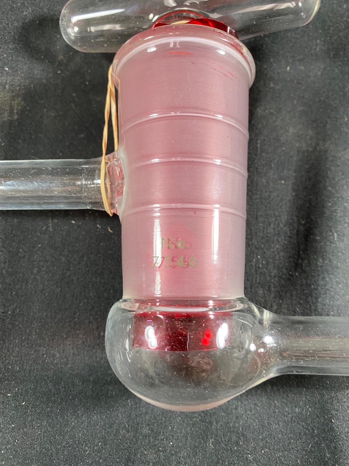 PYREX V-10 High Vacuum Stopcock Oblique 10mm Bore Hollow 320mm Length 15mm O.D.