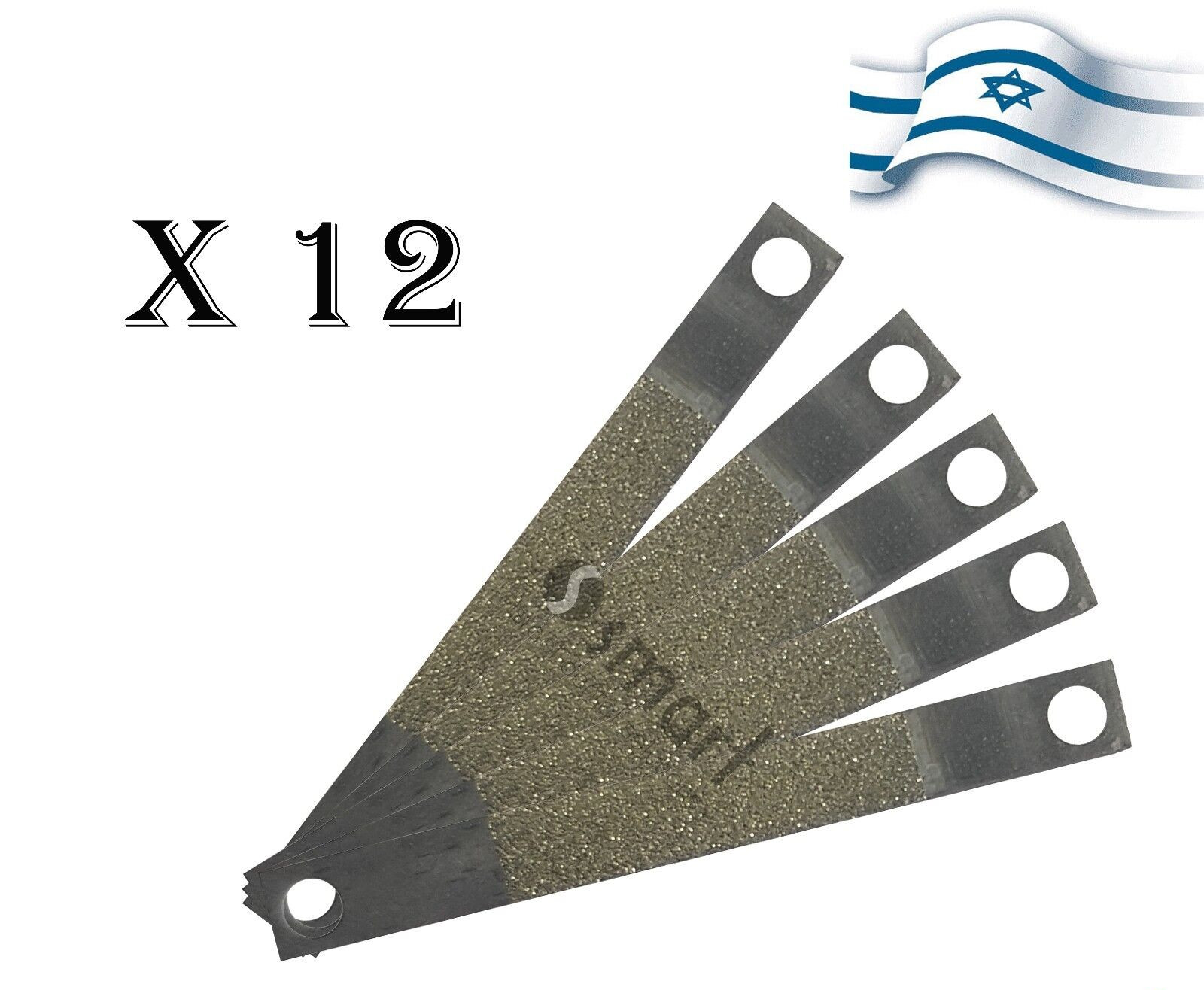 Dental proxicut set holder saw blades diamond strips restorative orthodontic 12