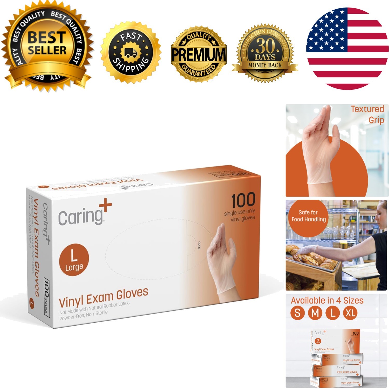 Comfortable Use X-Large Disposable Vinyl Gloves – 100 Count for Everyday Tasks
