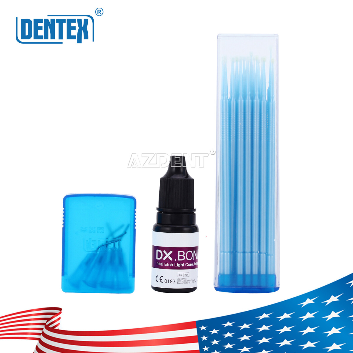 Dental Light Cure Composite Resin Etching Adhesive Kit/ LED Curing Light Lamp