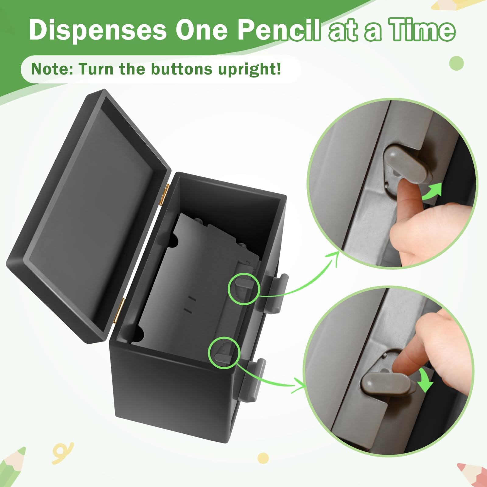 Aigybobo Pencil Dispenser For Classroom Wooden Pencil Holder For Desk Teacher