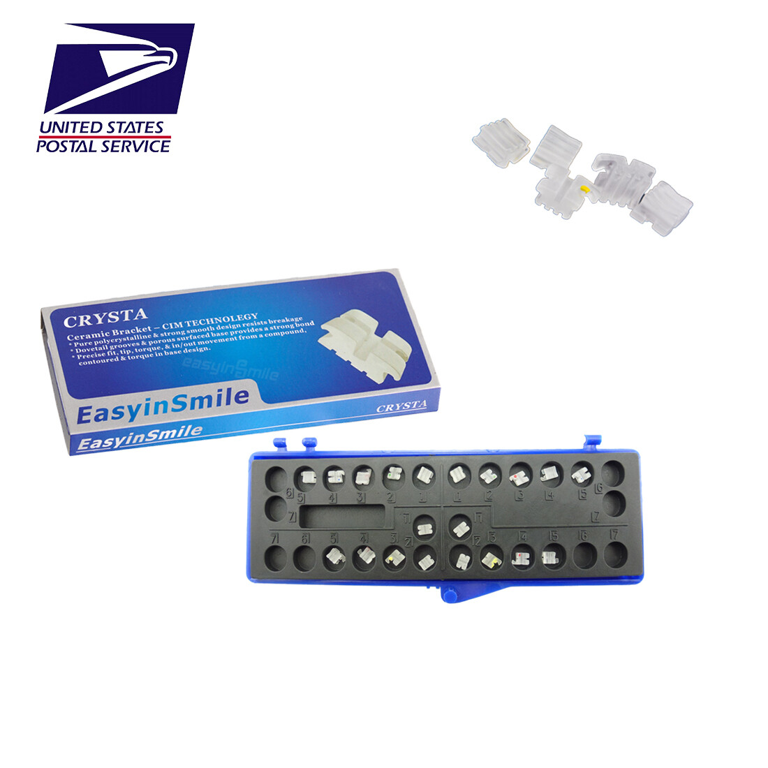 Dental Orthodoncia Ceramic Brackets Self ligating Monocrystalline Sapphire Brace