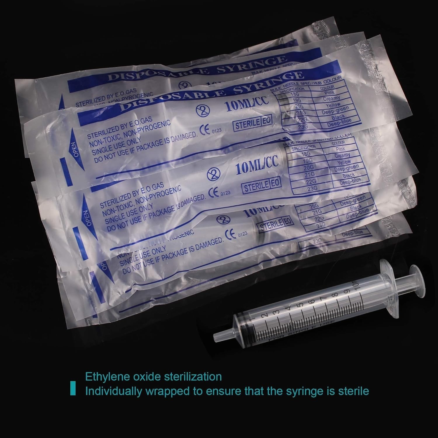 10 Pack 10ml Sterile Luer Slip Tip Syringes for Precise Measurements and Feeding