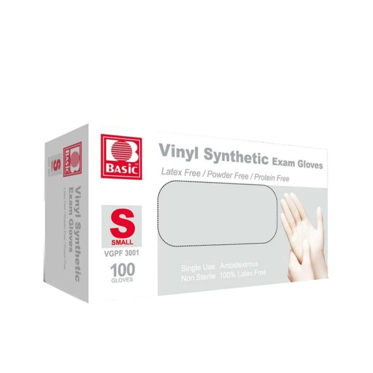 Powder-Free Vinyl Exam Gloves Latex-Free 100/Box Black/Blue Disposable Food Safe