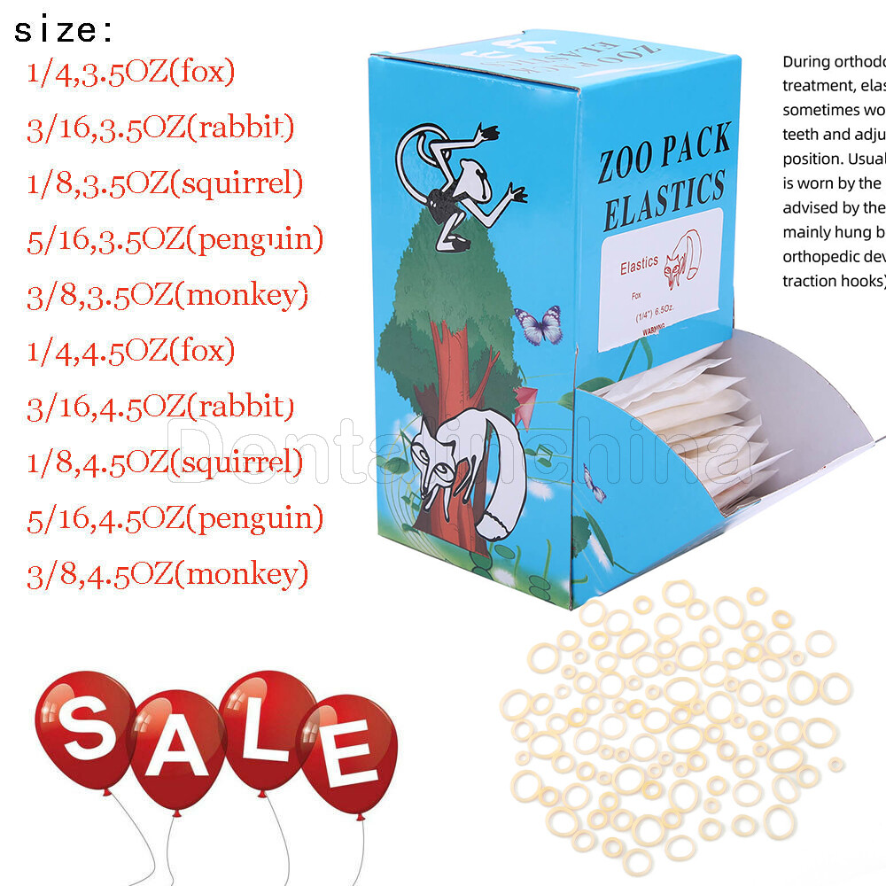 5000Pcs AZDENT Dental Orthodontic Elastics Rubber Bands Bracket Brace 3.5/4.5 OZ