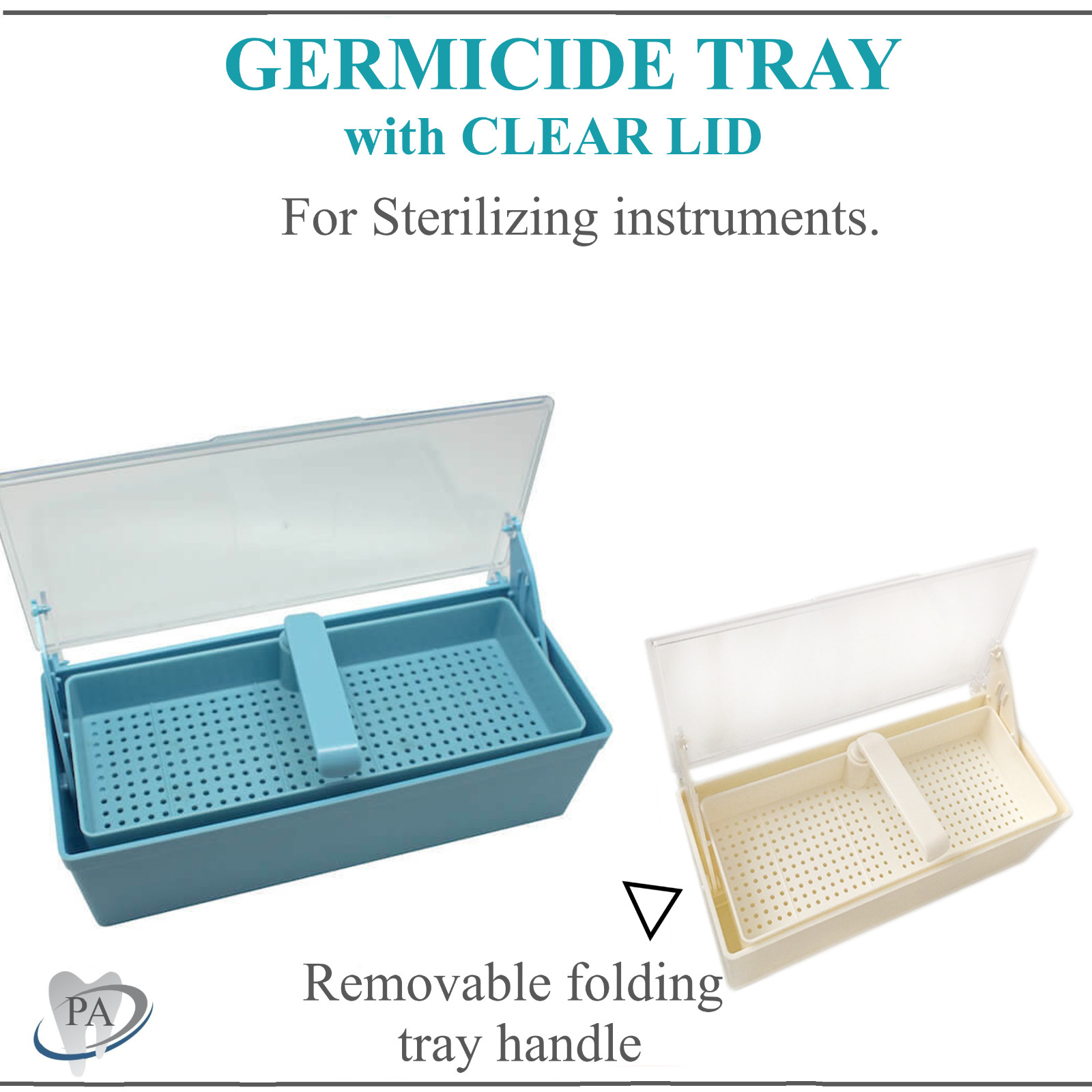 GERMICIDE TRAY COLD STERILIZATION DENTAL MEDICAL TATTOO INSTRUMENT CASE, 1/EA