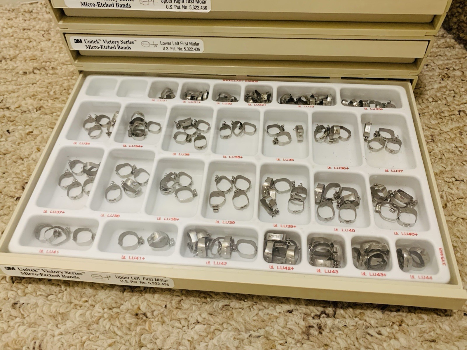 Lot of 12, 3M Unitek Victory Series Bands ESPE Dental Molars Trays Discs Crowns
