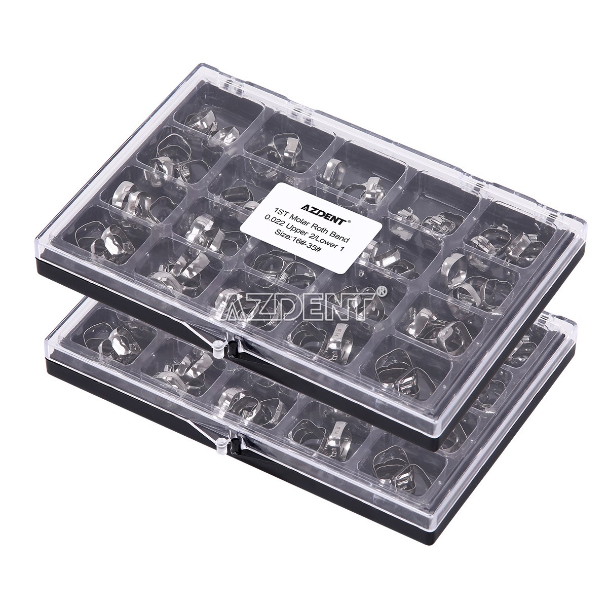 Bandas ortodónticas dentales con tubo bucal Roth.022 para primer molar 16#-35#