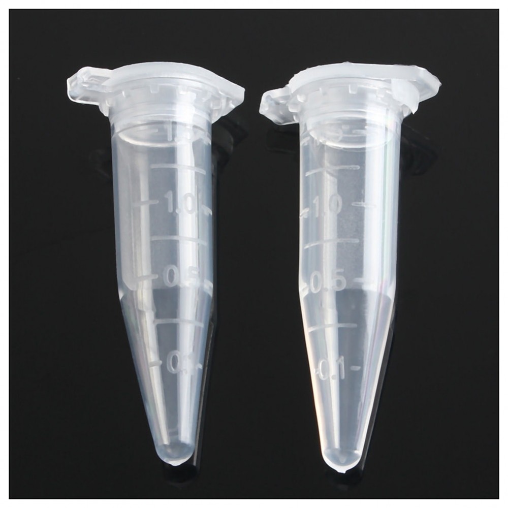 25x Small Plastic Vials Tubes Sealed Centrifuge Snap Cap Clear 1.5mL Liquid Tiny
