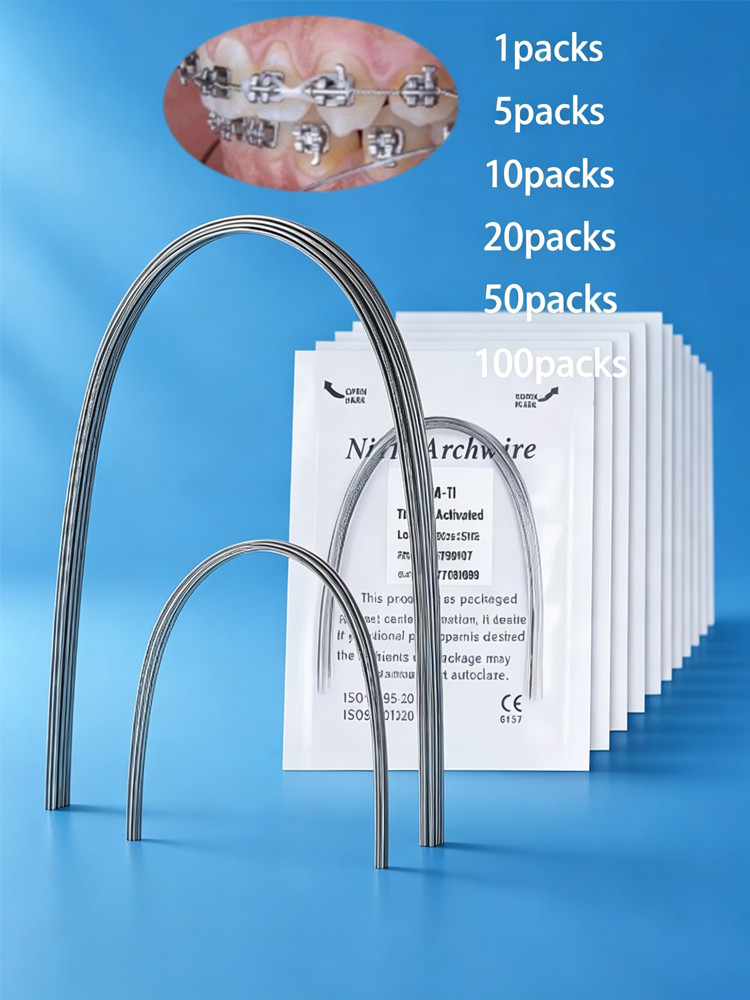 Dental Ortho Heat Thermal Activated Niti Rectangular Natural Form Arch Wire