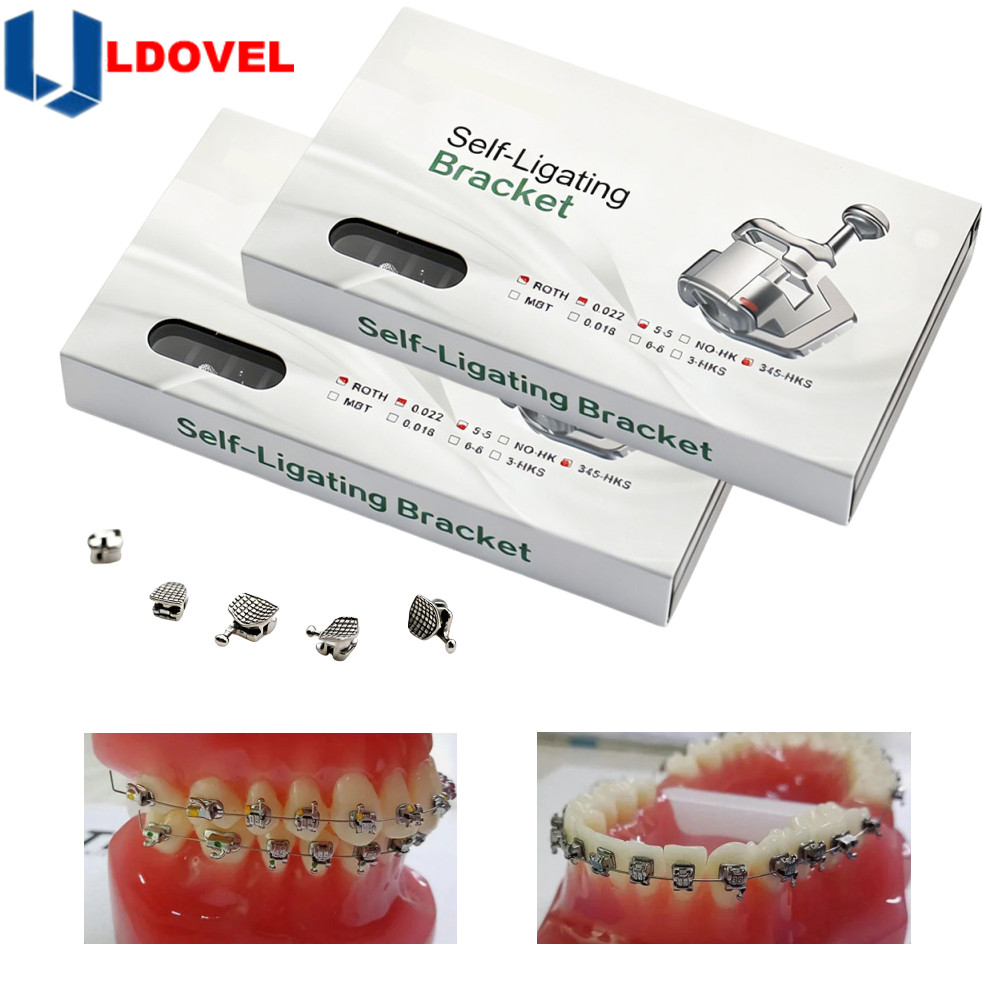 10 packs Dental Orthodontic Self Ligating Braces Bracket Mini Roth.022 Hooks 345