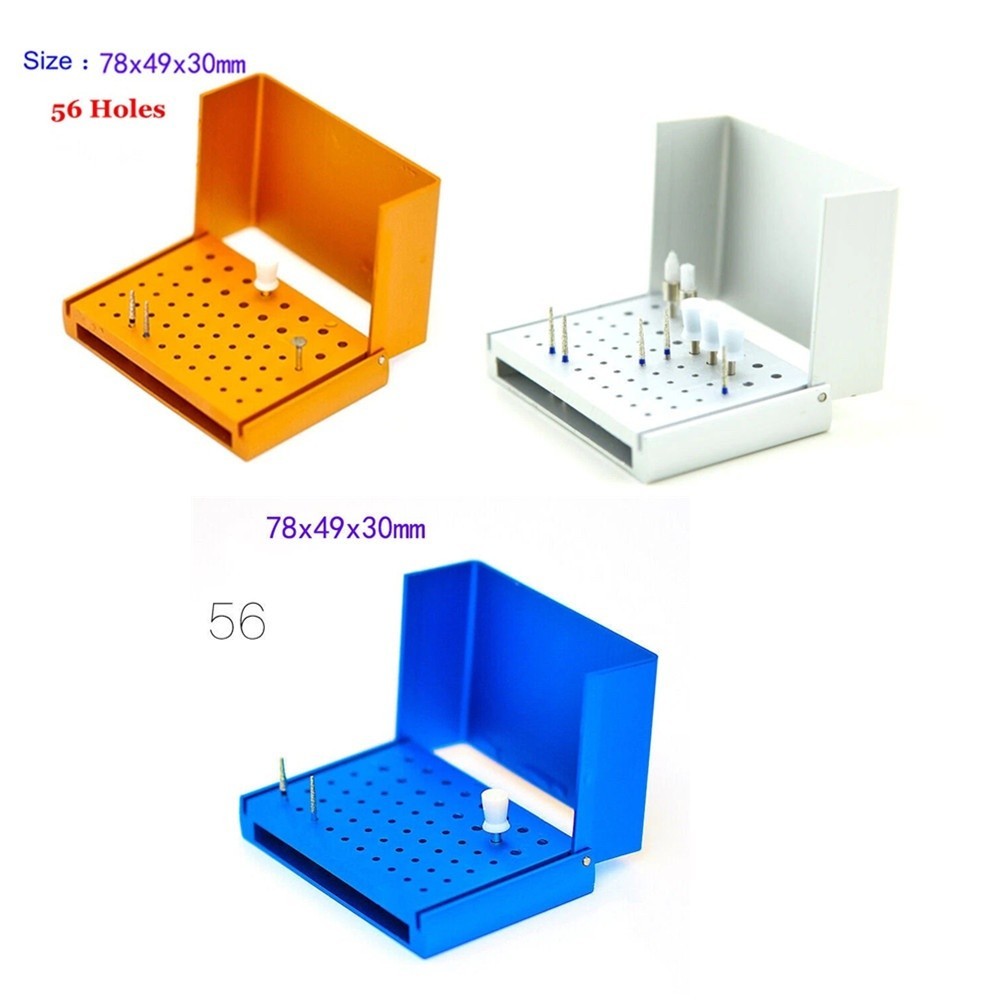 Dental Autoclave Aluminium Disinfection Box Bur Block Holder Organizer 10 Types