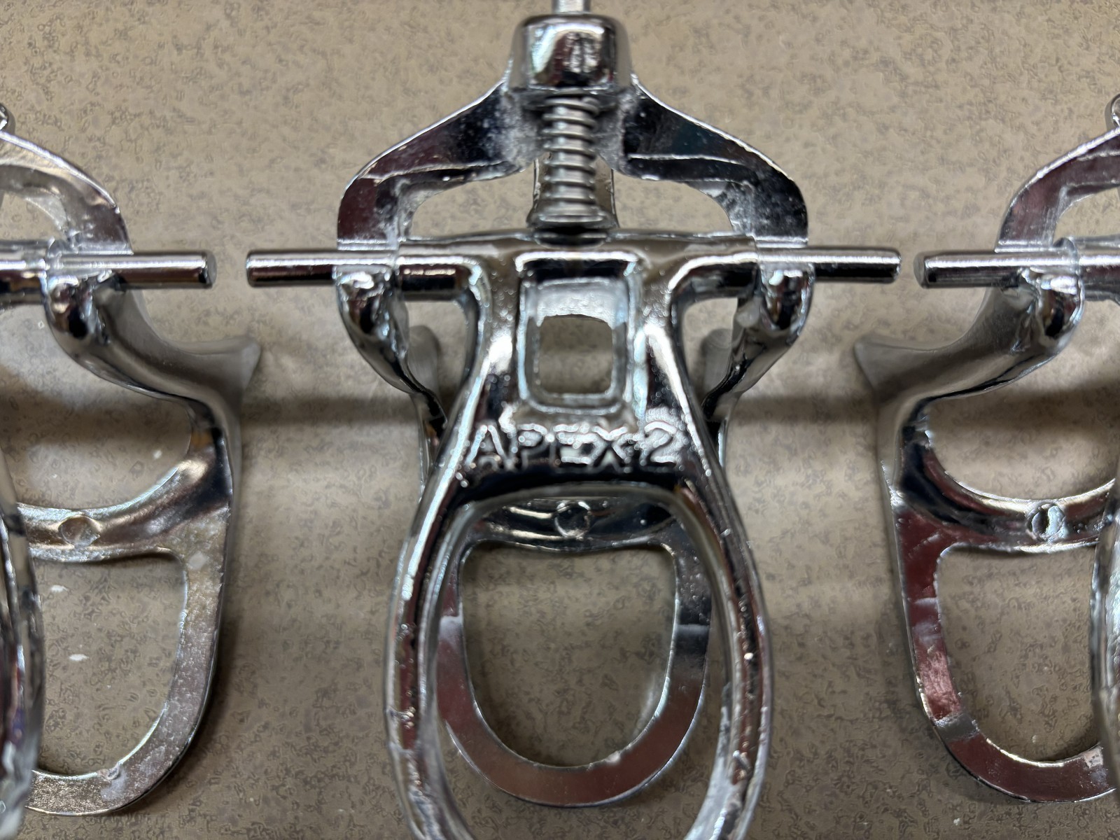 Lot of 3 Apex 2 Dental Articulators Model Mount Occlusion Chrome Adjustable