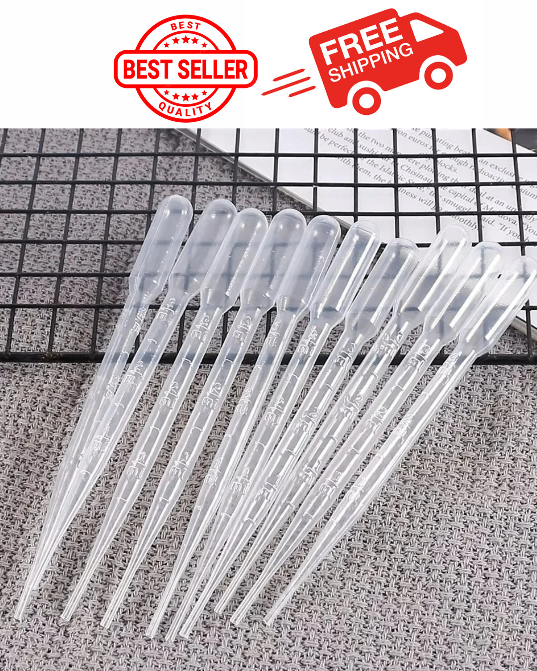 100PCS 3ML Transfer Pipettes Plastic Droppers Disposable Dropper for Resin