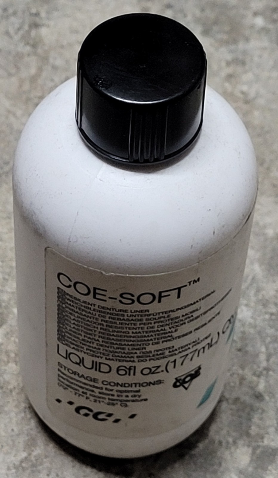Coe-Soft 6fl oz Liquid Denture Reline Material, EXP: 06/2027