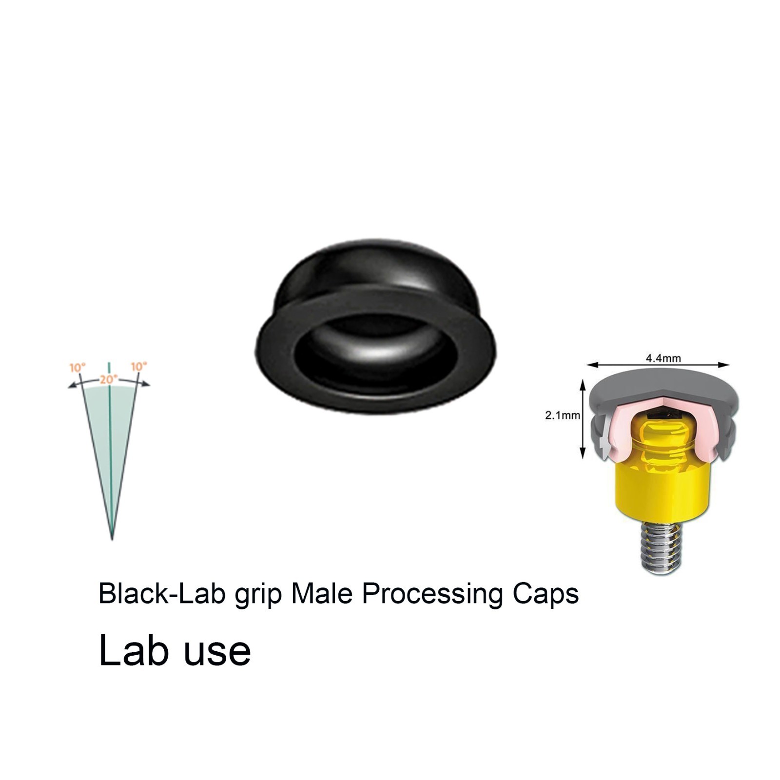 US LOCATOR Mixed Retention Caps Inserts W/Metal Cap Lab Processing Assembly Pack
