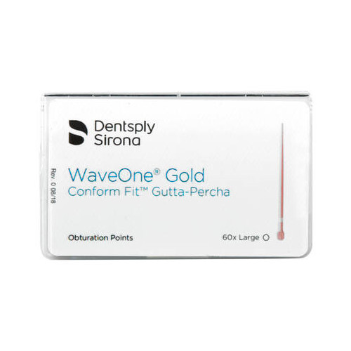 Dentsply B00WGGPF00LRG WaveOne Gold Conform Fit Gutta Percha Points Large 60/Pk