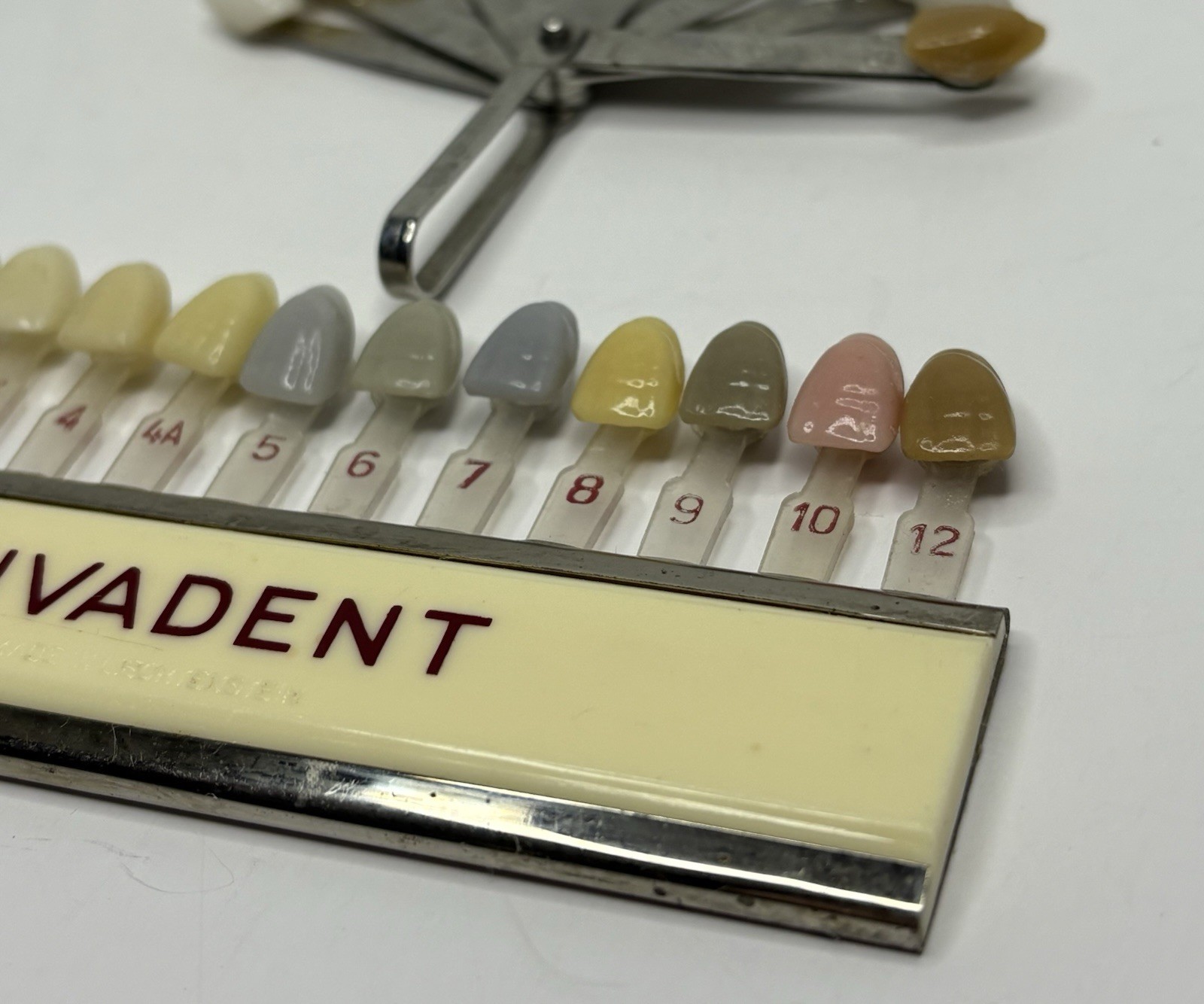 Vintage Vivadent Teeth Dentures Shade Guide Made In Liechtenstein Rare Complete