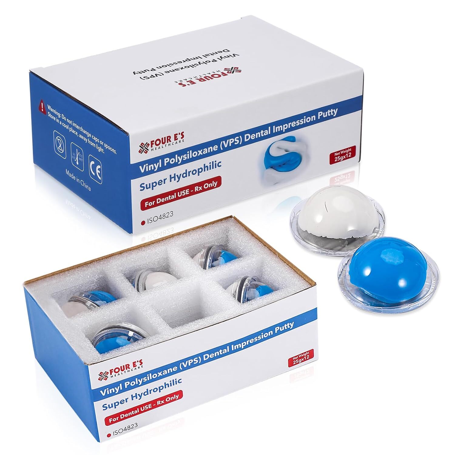 Dental Impression Putty Fast Set VPS Putty 400g Base & 400g Catalyst / 25g x12