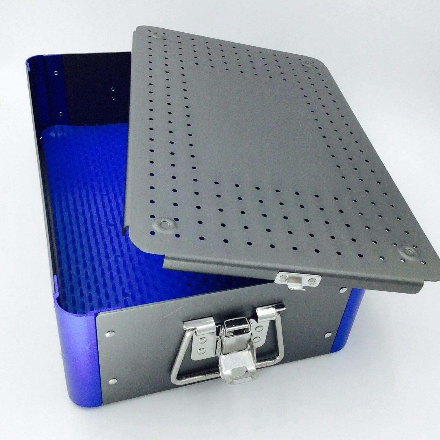 Aluminum Alloy Sterilization Tray Case Silicone Mat Medical Autoclave Box