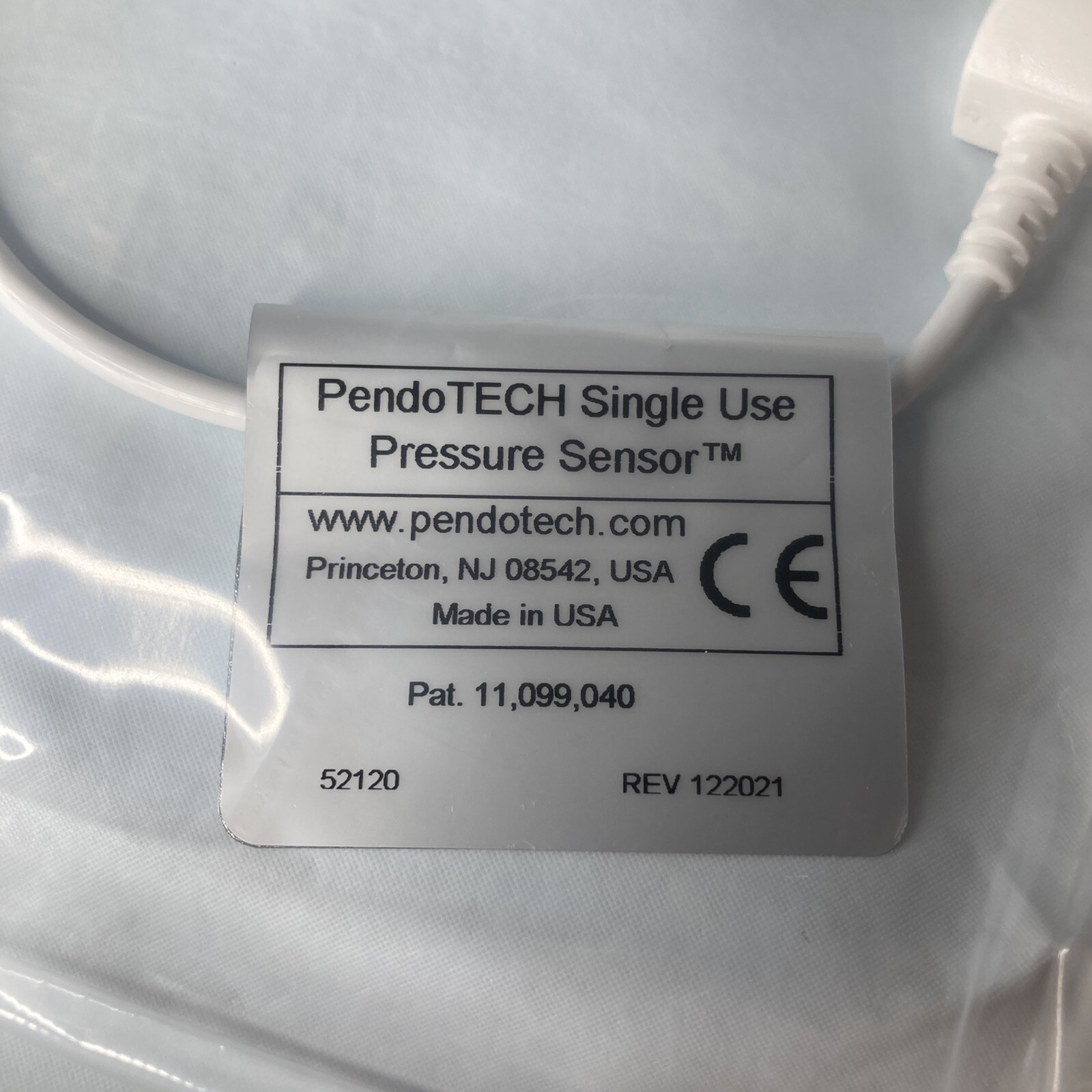 PendoTECH PRESS-N-038 Pressure Sensor – Single Use – 3/8″ Barb