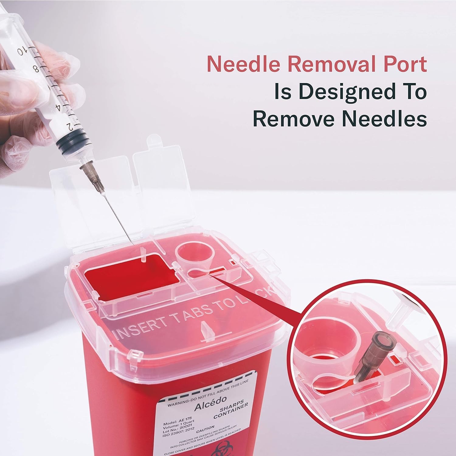 Portable 1 Quart Sharps Container Set for Home & Professional Use – 3 Count