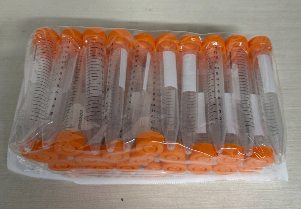 Corning 15mL Tubes REF 430766 Centrifuge 50 per Bag with Plug Seal Cap