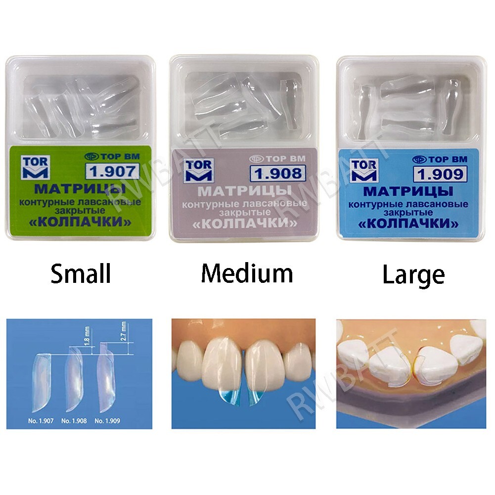 Dental Proximal Anterior Strips Polyester Matrix Bands Clear Anterior Matrices