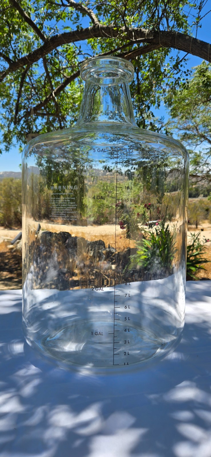 PYREX #1596-5 5G 19L Carboy Solution Chem Bottle Tooled Neck 5 Gallon England A