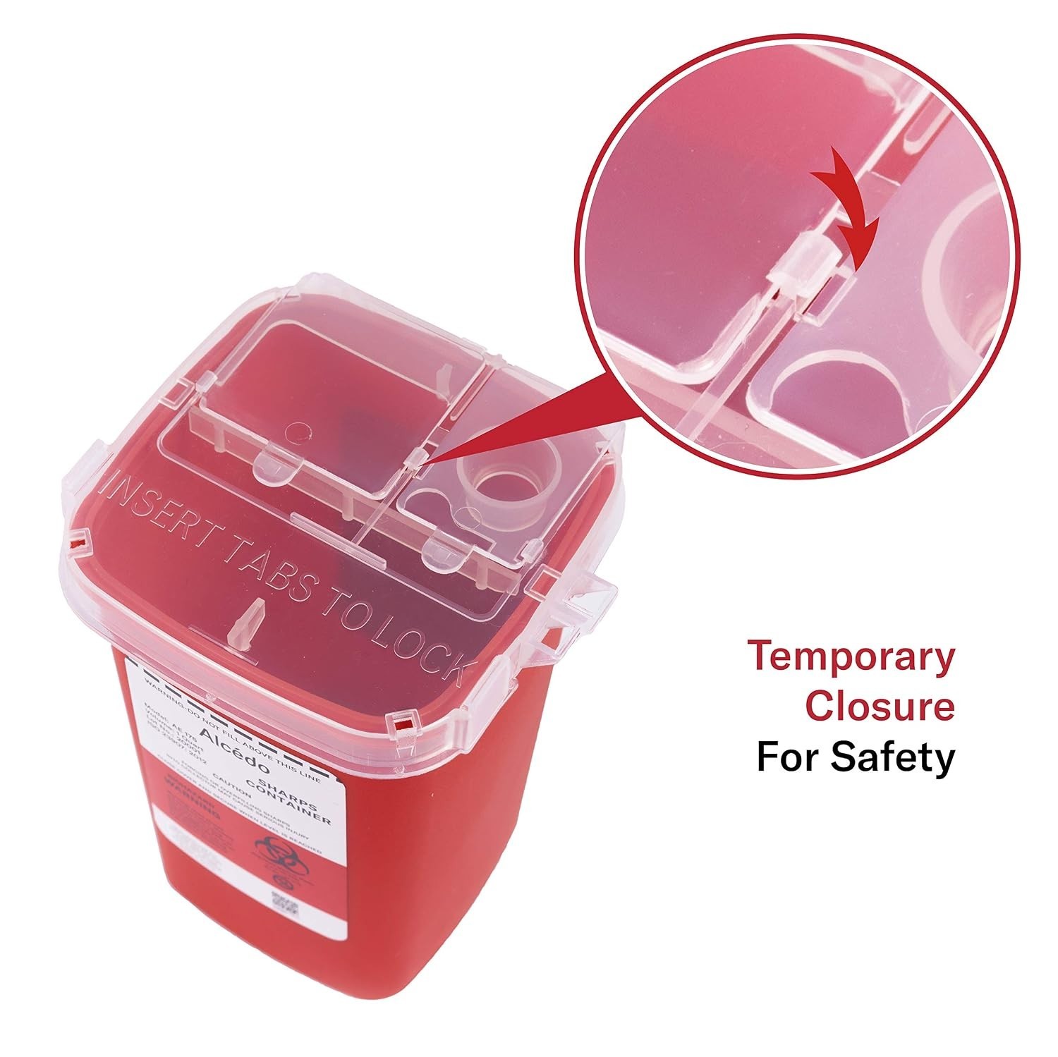 Portable 1 Quart Sharps Container Set for Home & Professional Use – 3 Count