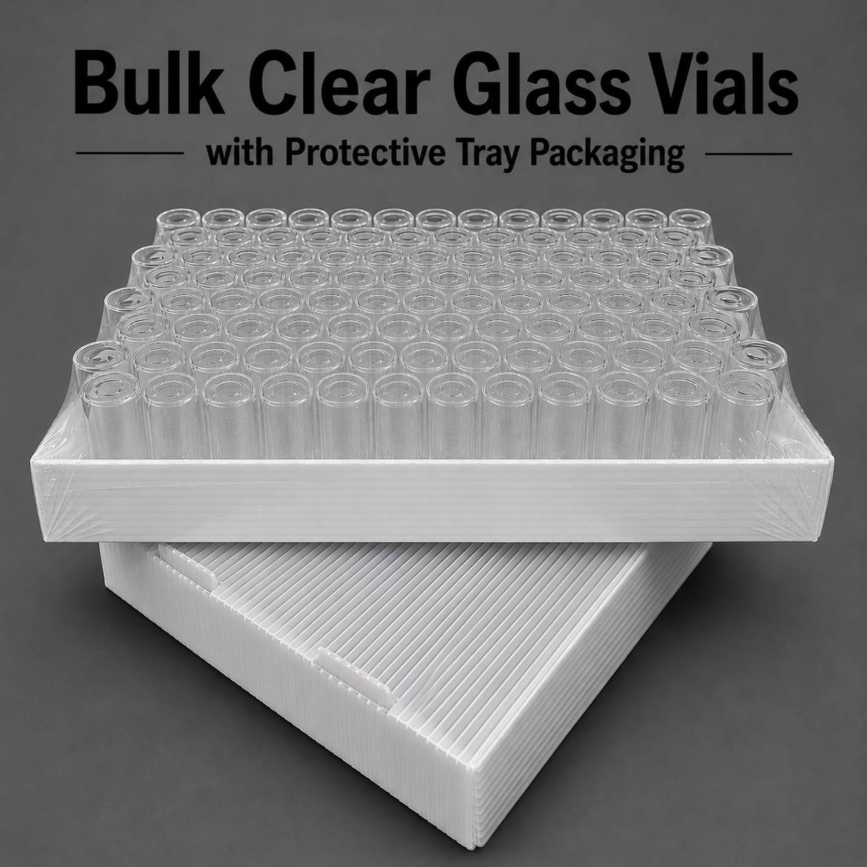 (2400PCS) 10ml Tall Sample Vials Clear Glass Bottle 20mm Crimp Top Headspace F3
