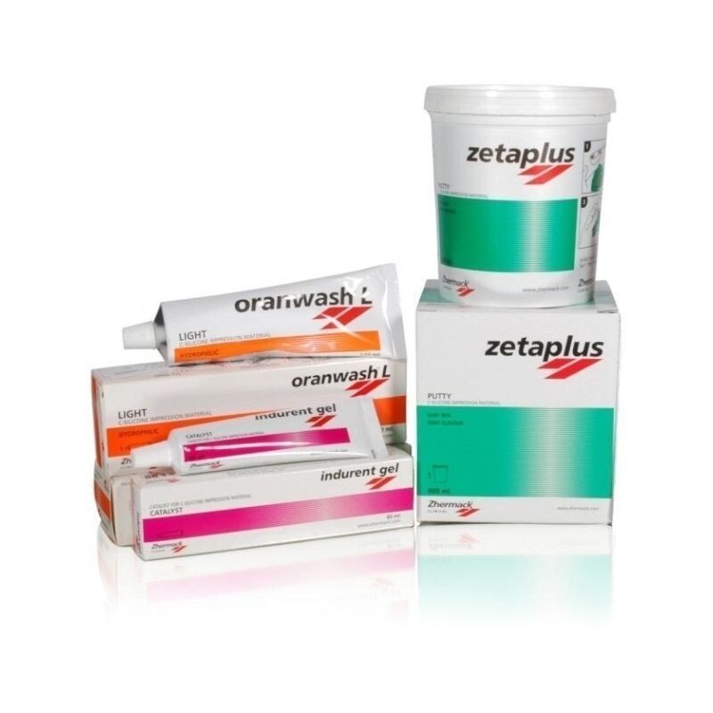 Zhermack ZetaPlus Kit Impression Putty 900ml + Oranwash 140ml+Indurent Gel 60ml.