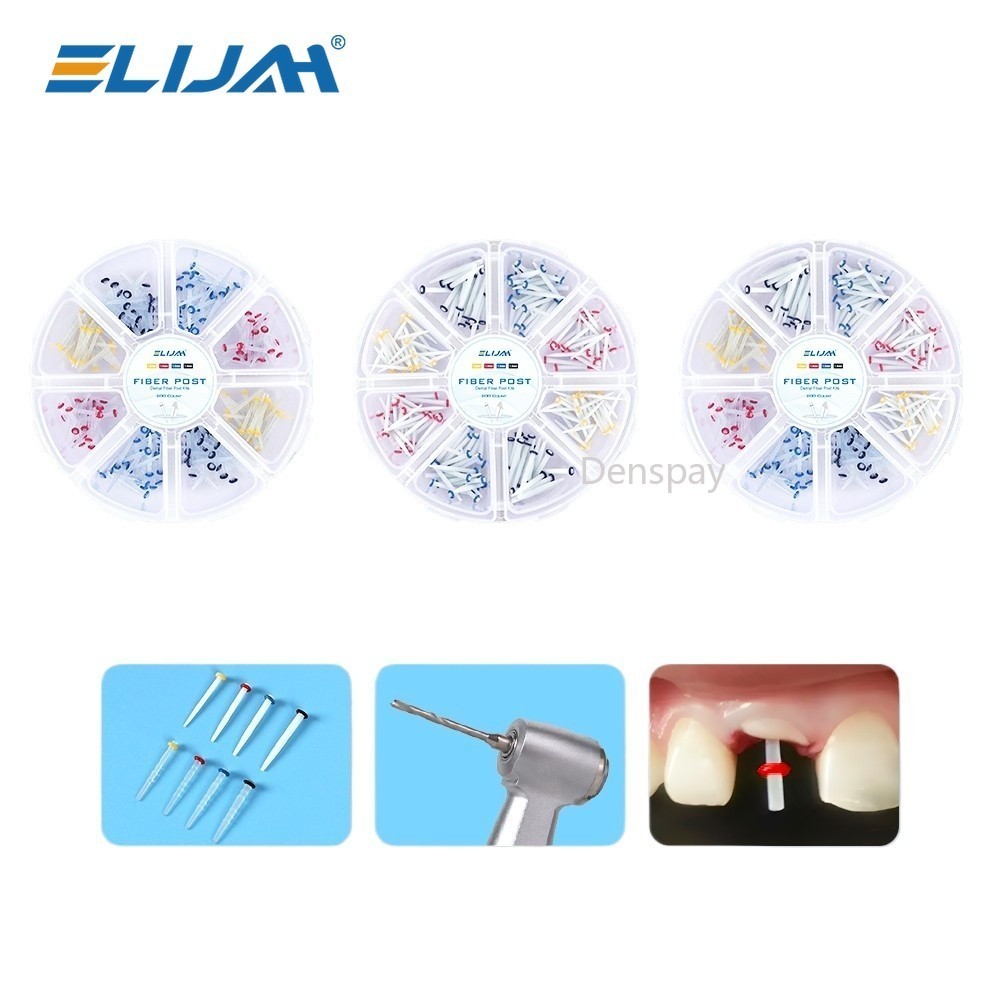 Dental Fiber Post Kit Mixed/Screw/Straight Post Quartz Glass Thread Pile 1Box-US