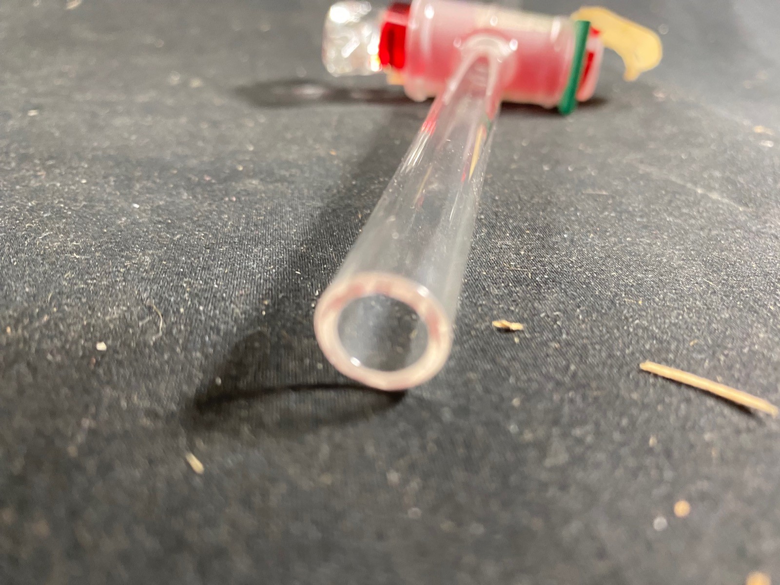 PYREX V-6 High Vacuum Stopcock Straight 6mm Bore Hollow 290mm Length 12mm O.D.