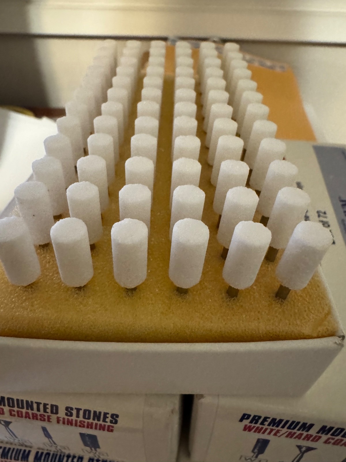 Dental Lab HP mounted white stones 6 x 72
