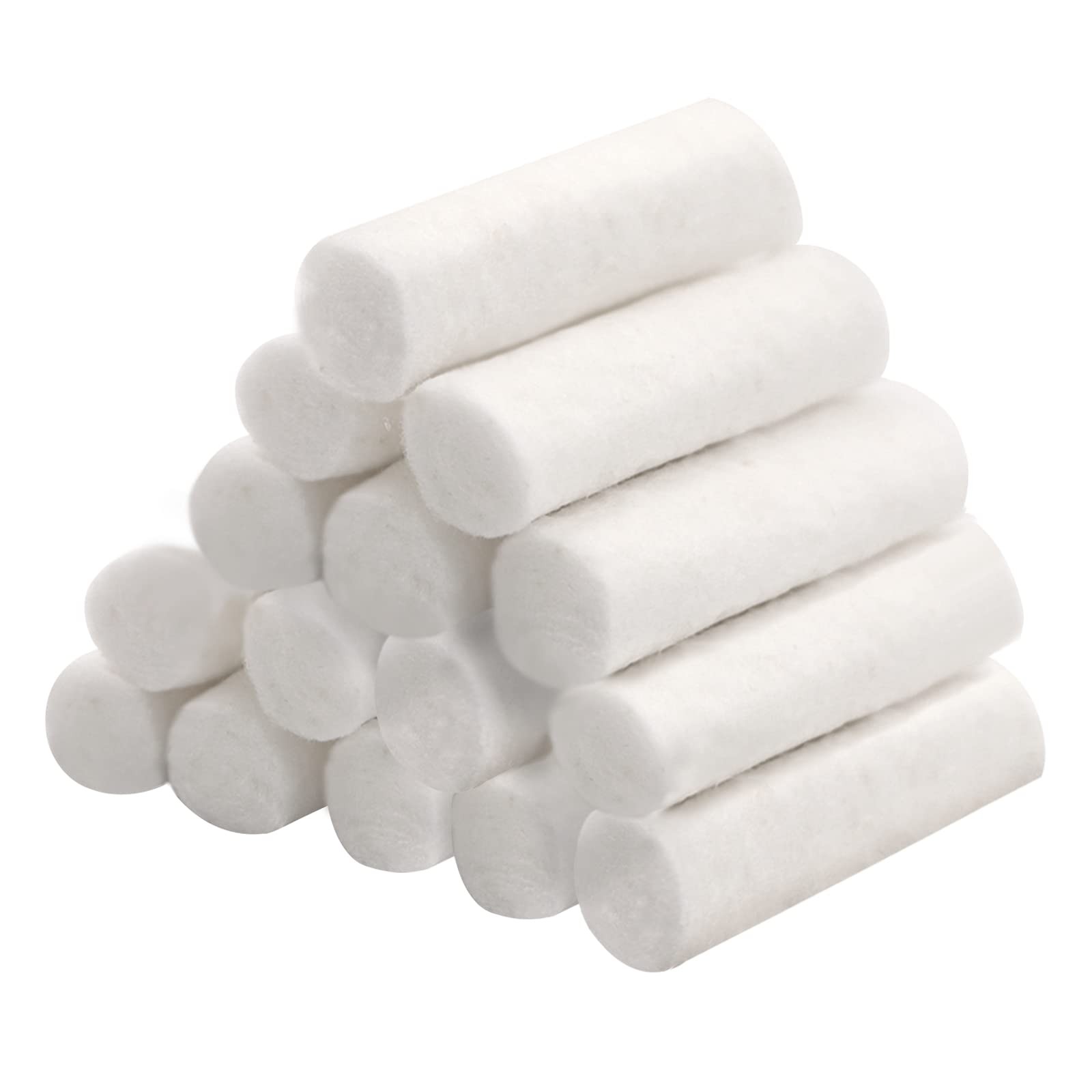200 Count 1.5 Inch Dental Cotton Rolls, Non-Sterile 100% x 0.4