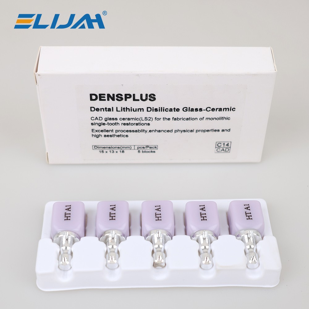 US C14 Glass Ceramic Lithium Disilicate Blocks HT/LT A1-D3 for CEREC Emax 400MPa
