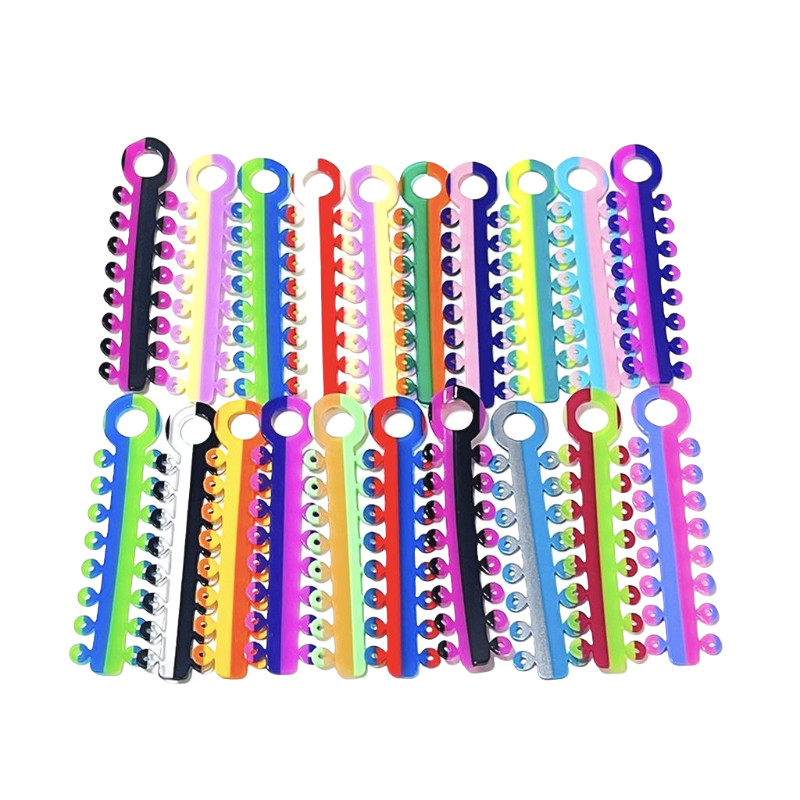 1Box/320pcs Dental Ligature Ties Orthodontic Elastic Rubber Bands Mix Colors