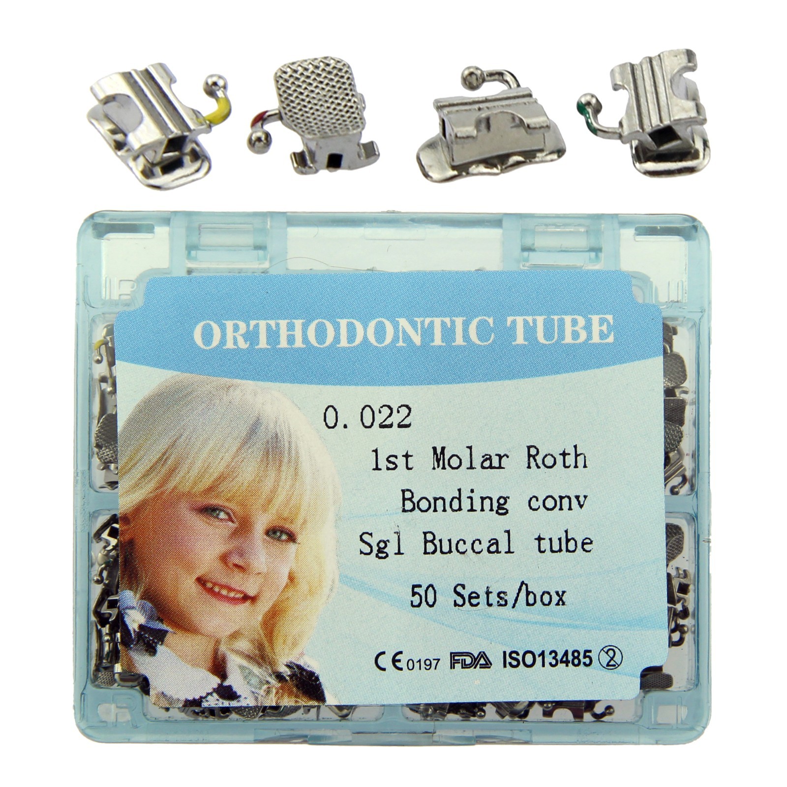 Dental Orthodontic 1st Molar Buccal Tubes Convertible Roth MBT 0.022 Bondable