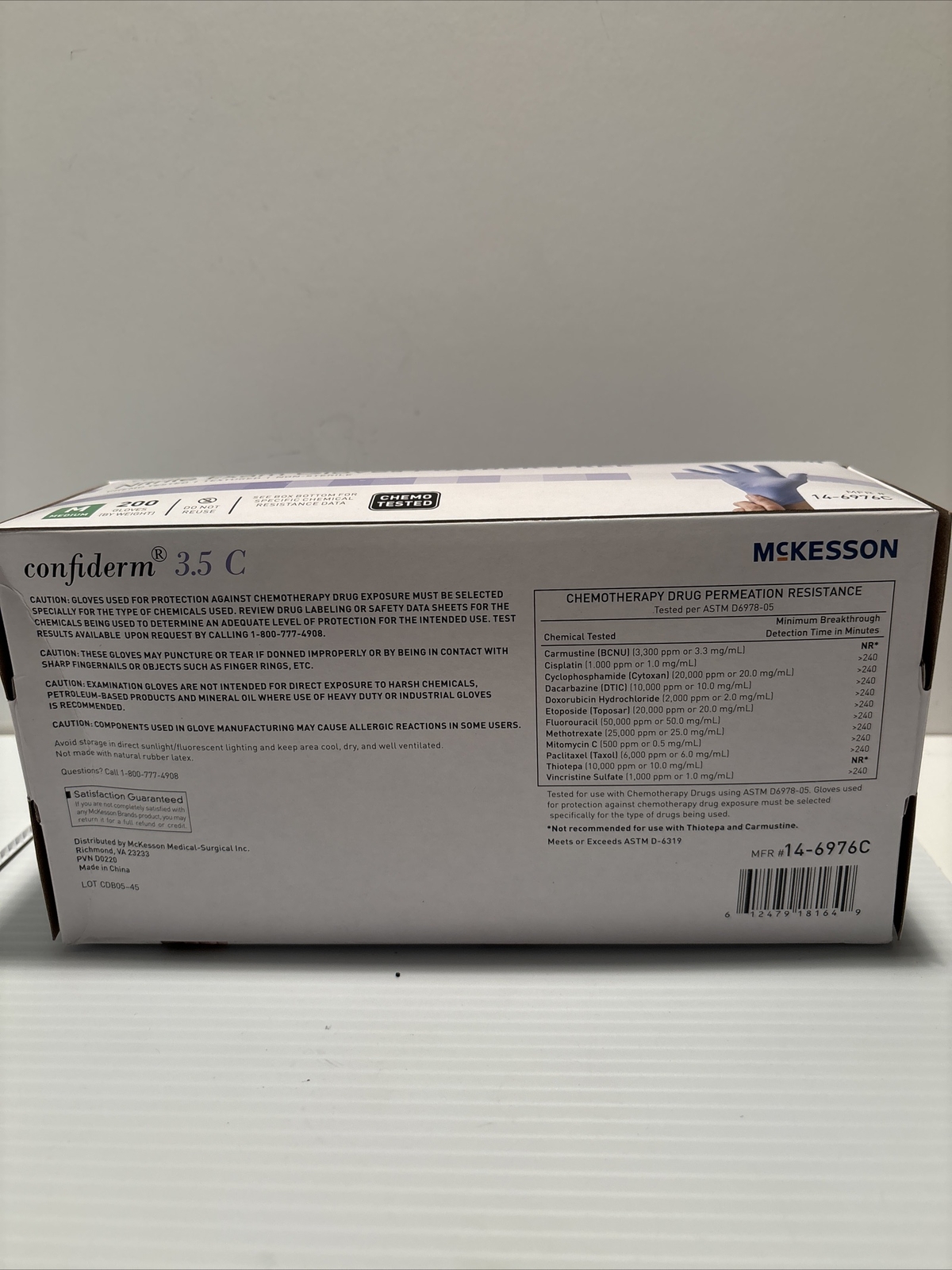 McKesson 200 Ct Confiderm Nitrile Exam Gloves Powder-Free – Medium size – Blue
